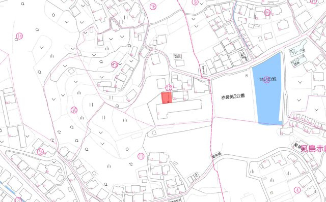 倉敷市菰地　1区画の地図