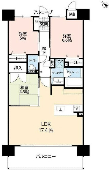 アルファスマート豊見城の間取り