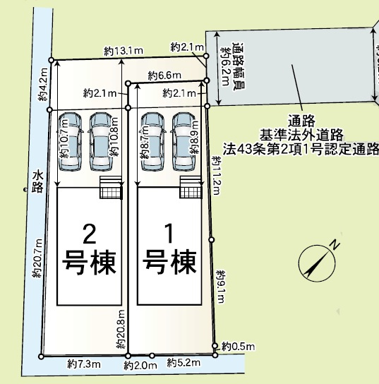 加古川市加古川町友沢 第8　　　新築戸建の区画図