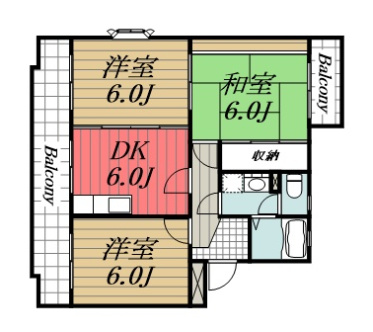 【間取り】 | クレセントフジ　B
