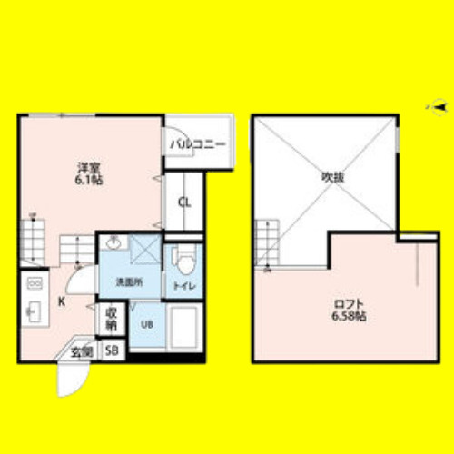 サクラテラス堀田　名古屋市賃貸　仲介手数料無料の間取り