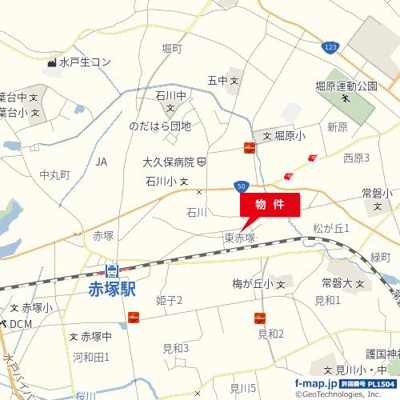 【地図】 | 東赤塚2098-3テナント | セブンイレブンすぐ近く