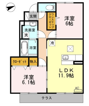 セジュール小川の間取り