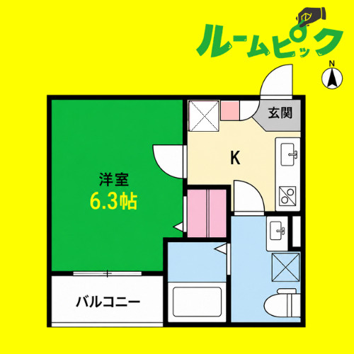 プランドール平安通　名古屋市賃貸　仲介手数料無料の間取り