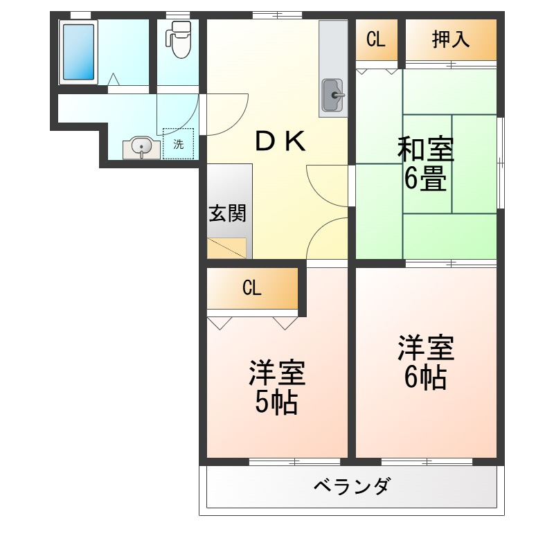 ササハラコーポの間取り