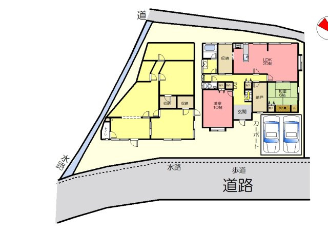 丹波市柏原町鴨野の中古一戸建の区画図