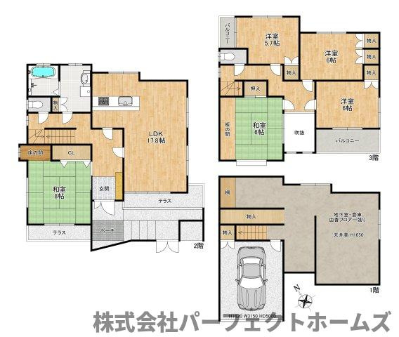 招提南町2丁目戸建の間取り