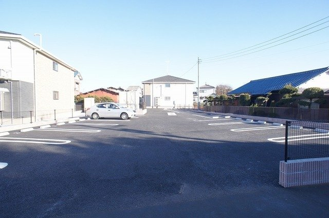 駐車場に車を止められます