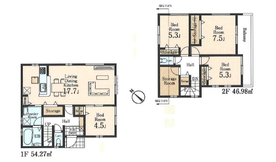 新築一戸建て　川越市中台２丁目
