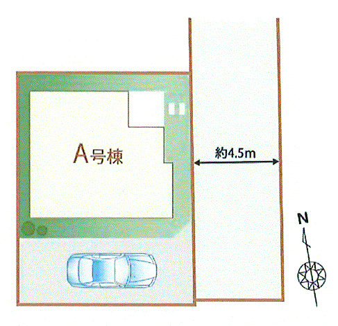 立川市一番町2丁目　新築戸建全1棟の区画図