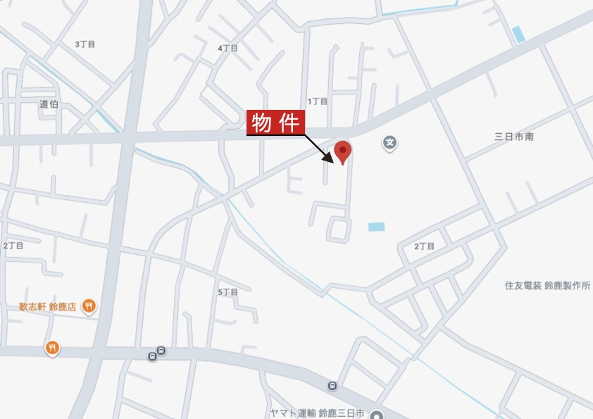 鈴鹿市道伯5丁目の地図|広域Map