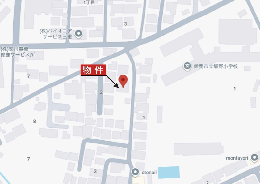 鈴鹿市道伯5丁目の地図|詳細Map