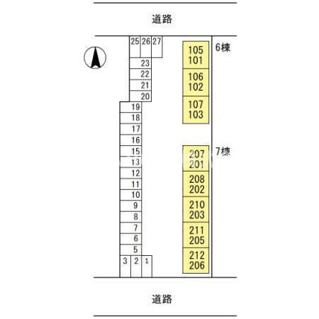 ファミールコーポ高屋7 の区画図