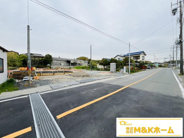 常滑市西阿野字半月　全4棟　1号棟の前面道路含む現地写真|R8.4.13撮影　前道8ｍ以上！