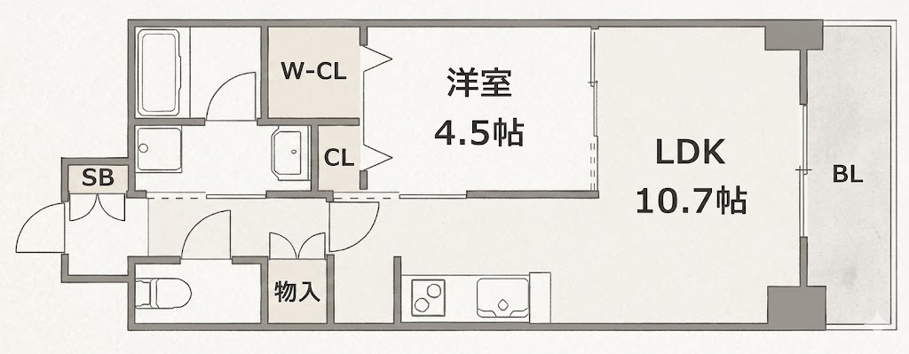 エクセル文の里の間取り