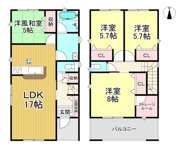 常滑市西阿野字半月　全4棟　2号棟の外観|R8.4.22撮影　24時間換気システム搭載♪