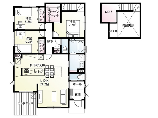 【間取り】 | 行田市大字野3区画　新築戸建　全3棟　1号棟