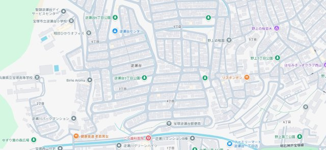 宝塚市逆瀬台　中古一戸建ての地図