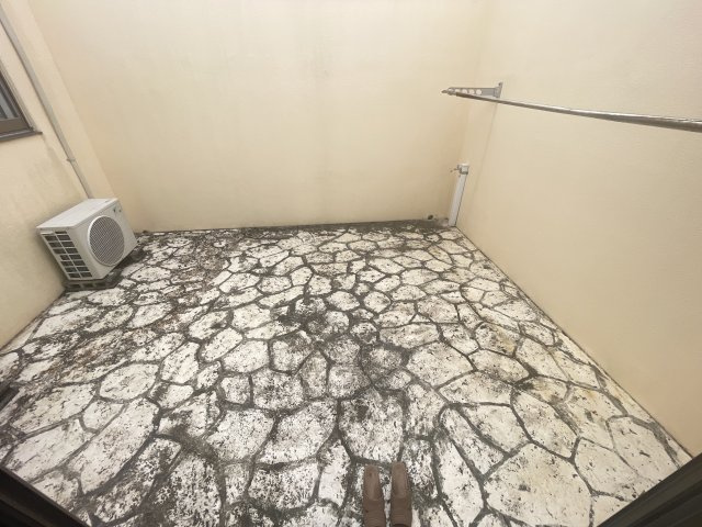 名護市済井出（テラス付き平屋全4棟）C棟の庭|C棟 周りから見えないので洗濯物を干すのに便利♪