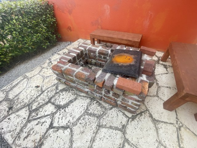 名護市済井出（テラス付き平屋全4棟）C棟の庭|C棟 憧れのテラスでバーベキュー♪
