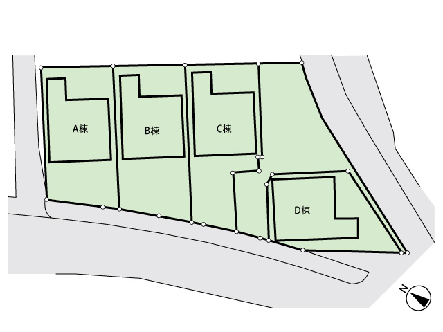 名護市済井出（テラス付き平屋全4棟）C棟の区画図|C棟 