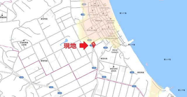 名護市済井出（テラス付き平屋全4棟）C棟の地図|地図♪