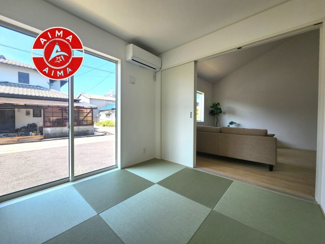 福津市津屋崎3丁目第30-2棟（2号棟）の和室|将来的に、琉球畳を引きまして和室風にすることも可能です。