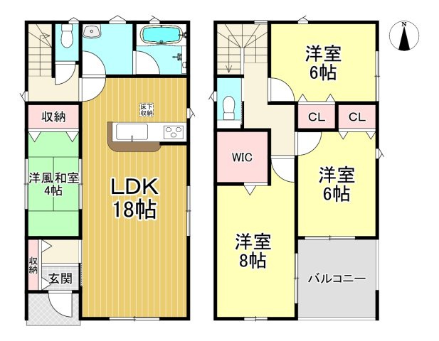 常滑市西阿野字半月　全4棟　4号棟の外観|R8.4.22撮影　24時間換気システム搭載♪