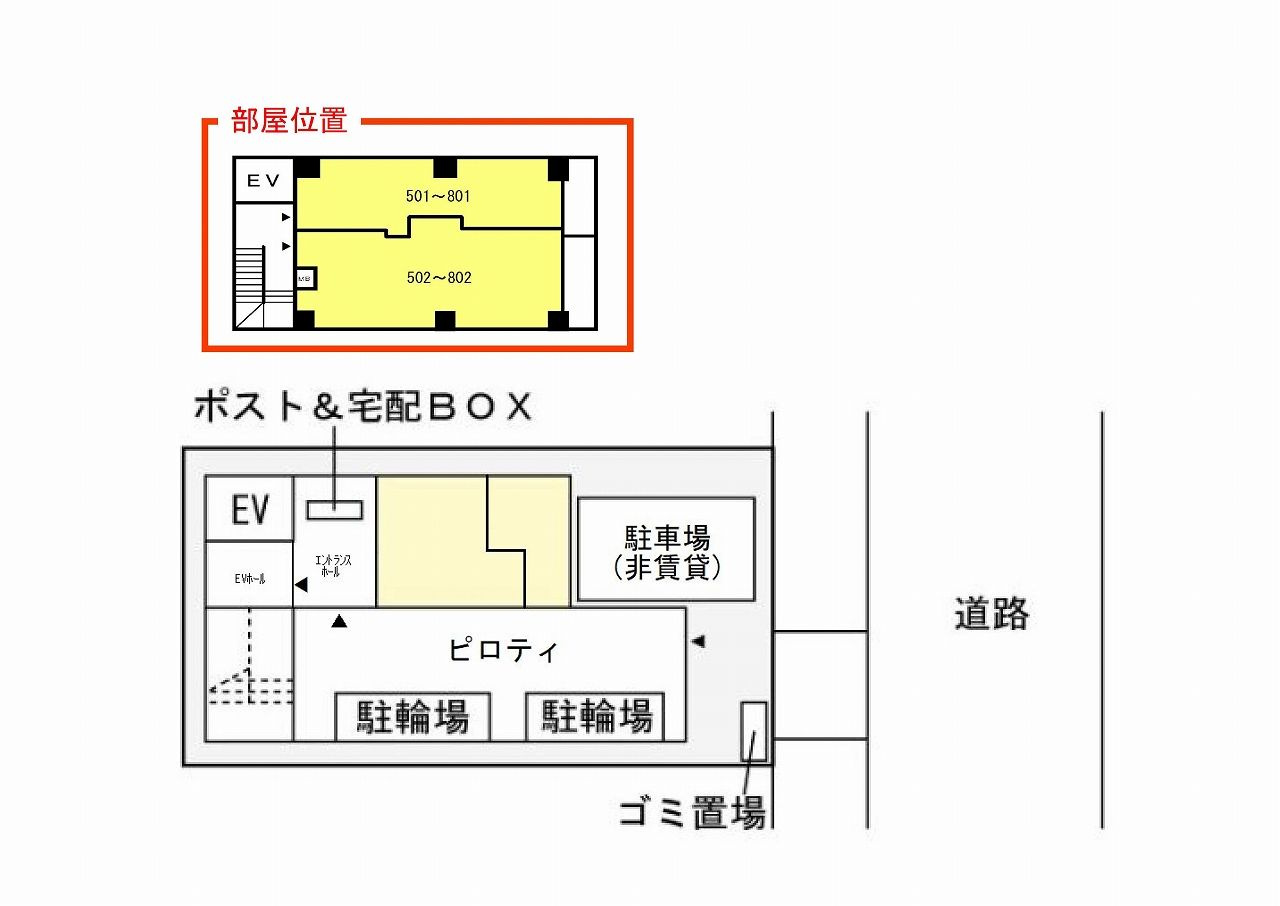 サリックス浅草の区画図