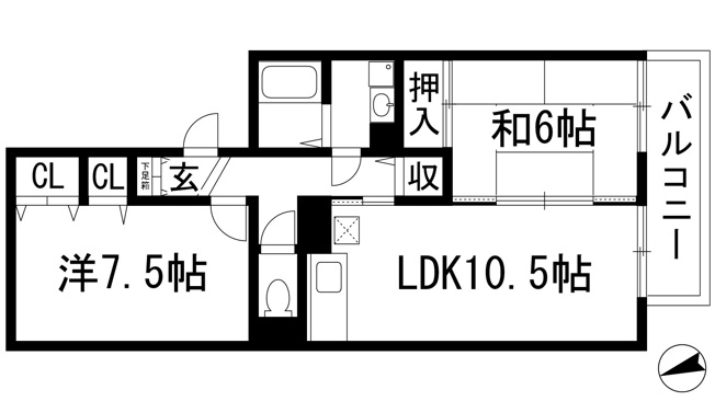 【間取り】 | ルミエール甲東園2