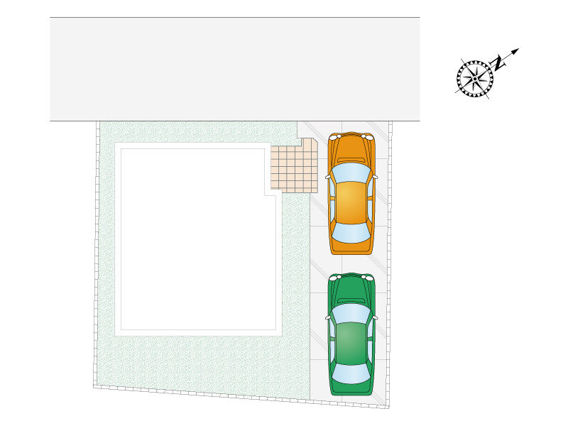 桶川市坂田西3丁目1区画　1号棟　配置図