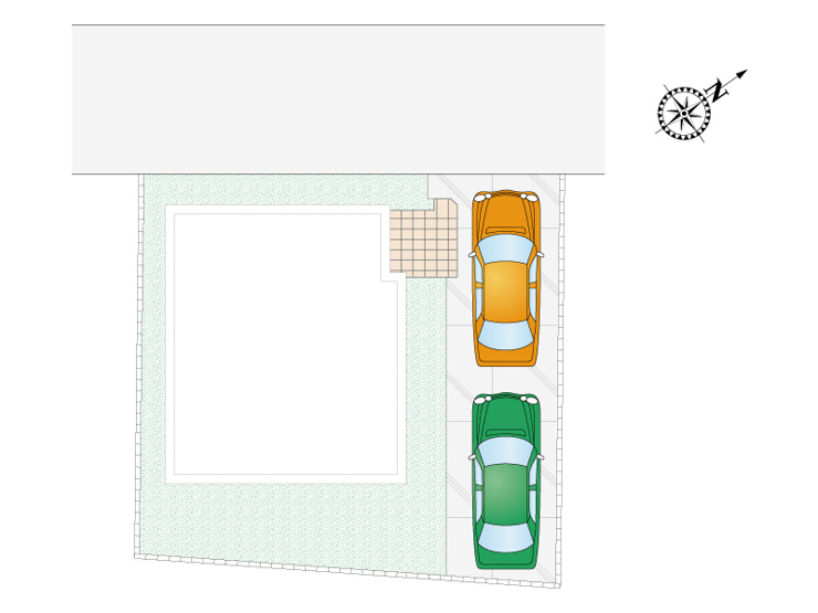 桶川市坂田西3丁目1区画　1号棟　配置図