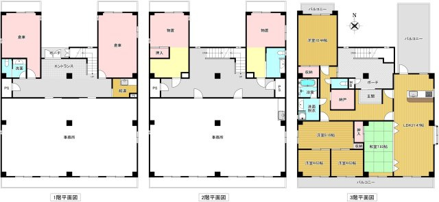 　☆ベルセゾン八事☆　５ＬＤＫ＋事務所・店舗・倉庫の間取り