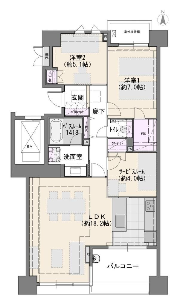 ライオンズスクエア用賀の間取り