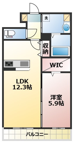 菊池郡菊陽町大字津久礼の賃貸マンションの間取り