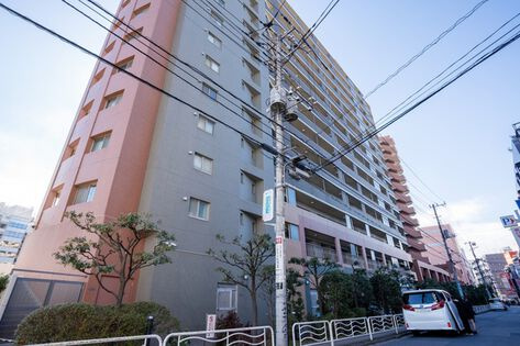 マークス亀戸の外観|平成９年築の大規模マンション、マークス亀戸は即日現地案内可能となっておりますので、お気軽にお問い合わせください！