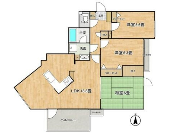 【間取り】 | リーベスト勝田台エルベールの街B棟 | 間取り図