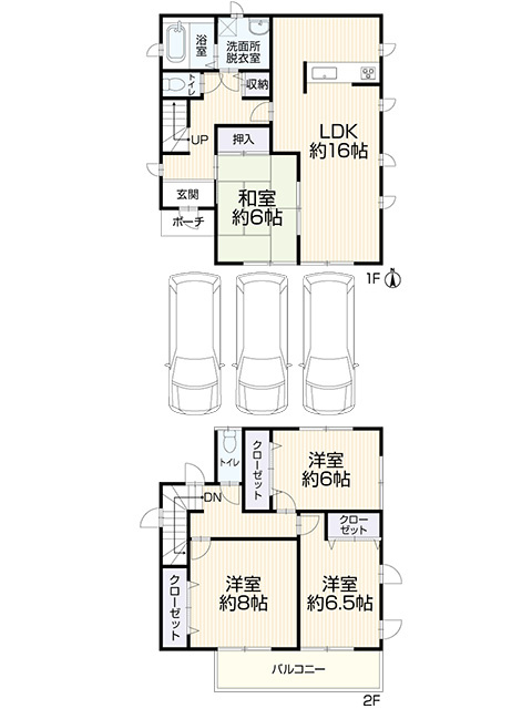 リフォーム中古戸建　岐阜市江崎南4丁目　平成26年築の間取り