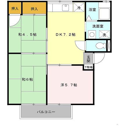 【間取り】 | メュールパレ松本Ⅰ