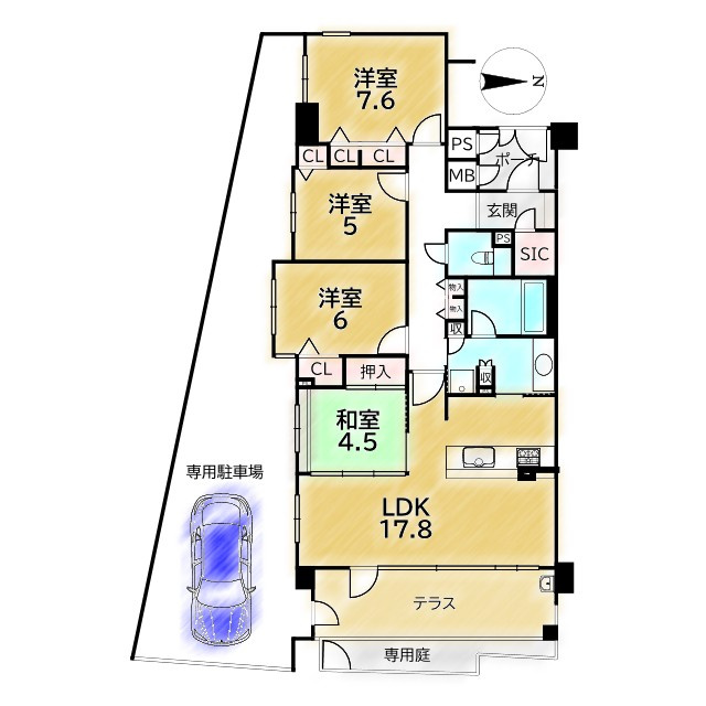 プレサンス京都一乗寺の間取り