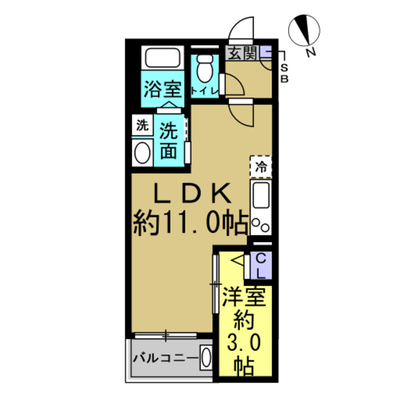 Jack koiehommachiⅠの間取り