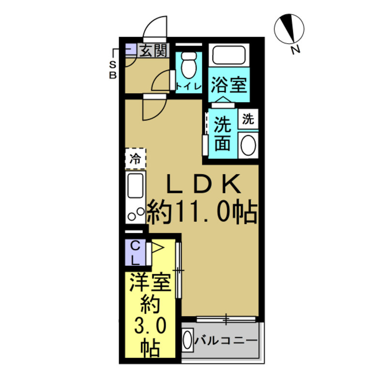 Jack koiehommachiⅠの間取り