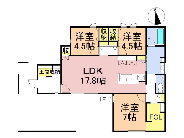 新築戸建　岐阜市須賀　全8区画分譲の間取り|■E号棟　■ヤマダ不動産　株式会社リライフ　
■夢のマイホーム購入をフルサポートします！