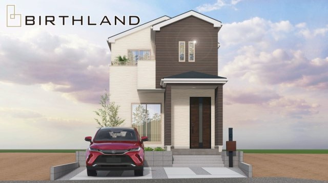 新築戸建・新築建売　郡山市喜久田町字双又　富田小・富田中の外観パース|おかげさまでご成約致しました