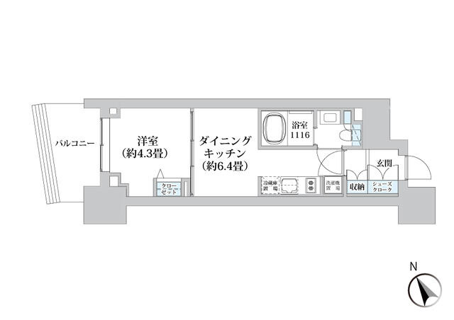 【間取り】 | ライオンズフォーシア五反田