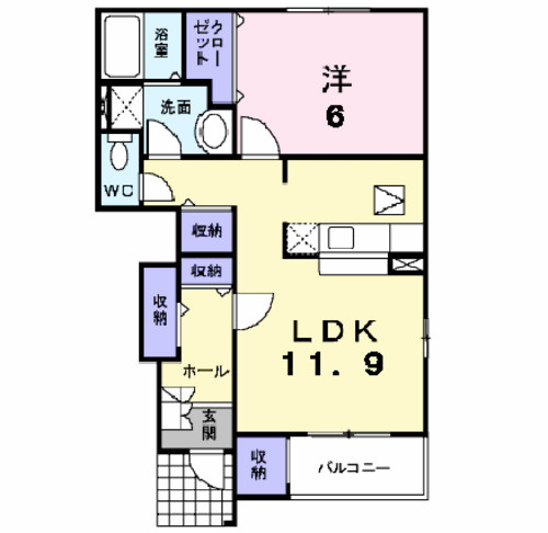 ジャンプ八百屋町の間取り
