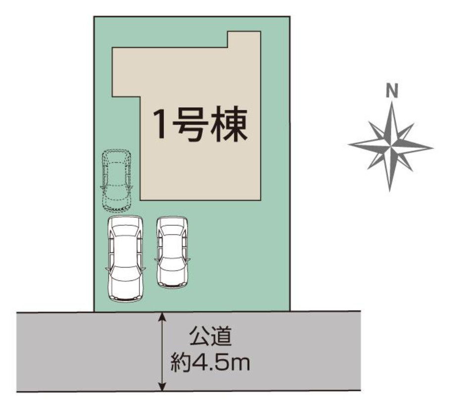 横浜市戸塚区原宿1丁目　新築戸建【仲介手数料無料】カースペース3台の区画図
