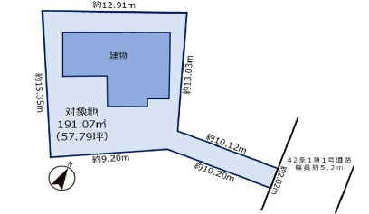 厚木市温水　中古戸建の区画図