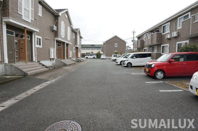 熊本市北区龍田弓削１丁目のアパートの駐車場