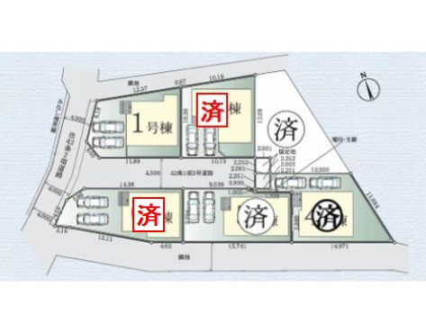 【仲介手数料０円】藤沢市高倉7期　新築一戸建て　全6区画の区画図|【仲介手数料０円】藤沢市高倉7期　新築一戸建て　全6区画